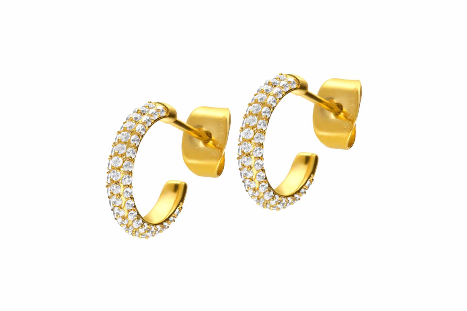 Chirurgenstahl Ohrstecker KRISTALLRAND von Piercingline